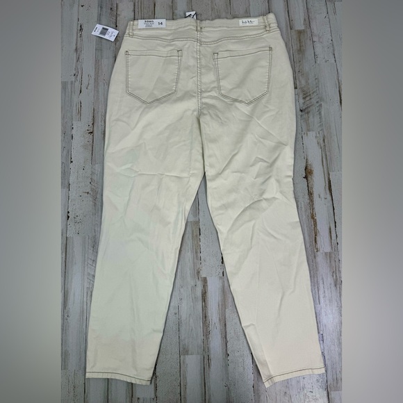 Nicole Miller New York Denim Jeans Womens 14 Cream High Rise Ankle Slim Raw Soho - Picture 9 of 11